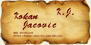 Kokan Jačović vizit kartica